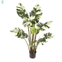 Plante artificielle Monstera tropicale avec feuilles variées, réaliste, en plastique, pour décoration intérieure, verdure