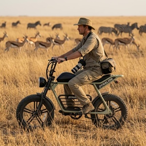 Bicicleta Safari de Color Verde Personalizado, Silenciosa, <span class=keywords><strong>con</strong></span> Motor Trasero sin Escobillas, Bicicleta Eléctrica para Observación de la Vida Silvestre - Product Image 1