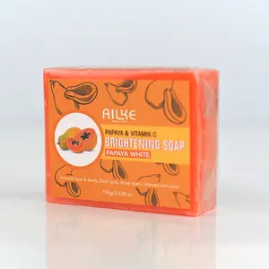 AILKE Private Label Herbal Natural Women Strong Formula Fast Whitening Papaya Soap