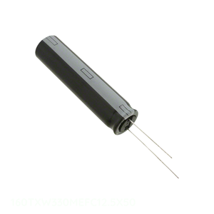 Condensateur à traversée de canal, 330 µF, en aluminium, 330 µF, 20 %, 160 V, RADIAL, 160TXW330MEFC12.5X50 - Product Image 1