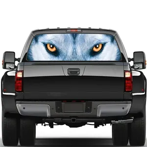Thời Tiết Sói bọc thời tiết chuyên nghiệp lớp Sói mặt với đôi mắt Xe tải cổng sau bọc cửa sổ phía sau dán cho xe ô tô - Product Image 2
