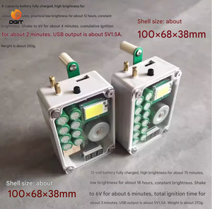 6V 12f <span class=keywords><strong>DIY</strong></span> <span class=keywords><strong>Hand</strong></span> Crank Máy phát điện xách tay khẩn cấp USB sạc điện thoại di động sạc cắm trại Máy phát điện cho du lịch ngoài trời - Product Image 4