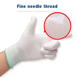 Guantes antideslizantes para Palma antigolpes directos de EE. UU., tela de nailon transpirable de alta calidad, muñeca de punto recubierta de PU, Pulgar completo sin látex - Product Image 6