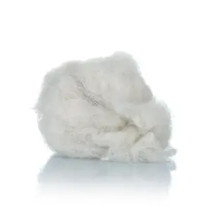 工厂到货细羊绒羊毛纤维羊绒上衣生白色16.5麦克风38毫米