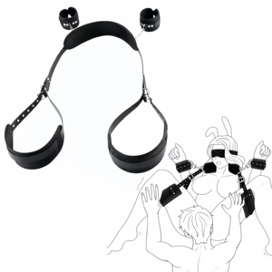 Perlengkapan Pengikat Seksual SM Tali Kulit untuk Kaki, Pergelangan Tangan, dan Paha, Borgol yang Dapat Disesuaikan, Alat Latihan Bondage Dewasa, Mainan Seks untuk Pasangan - Product Image 1