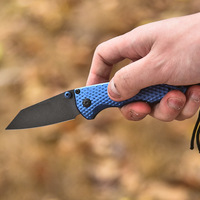Couteau pliant de poche ambidextre pour l'extérieur, lame en acier inoxydable, manche en aluminium, couteau utilitaire miniature portable pour le camping, OEM en gros