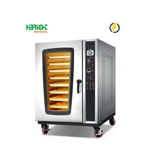 Commercial Kitchen Baking Machine 10 Trays Electric Convection Oven with Steam Function