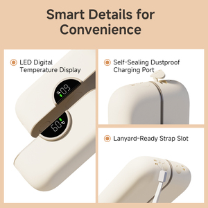 Máy sưởi tay điện tử thông minh ngoài trời, màn hình kỹ thuật số, sạc nhanh 3 giây, 2 chiếc, 6000mAh - Product Image 2