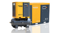 Compresseur d'air à vis stationnaire à vitesse variable lubrifié 7,5/15/22 kW, le plus vendu en 2026, avec pompe pour usage industriel