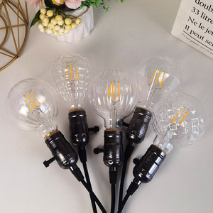 रेट्रो शैली प्राचीन प्रकाश बल्ब अनानास वाटरमेलन डायमंड फिलामेंट लैंप रचनात्मक इंटरनेट सेलिब्रिटी इंटीरियर सजावट - Product Image 3