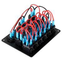 Panneau de commande automobile 12V 24V à 6 boutons, disjoncteur marin 15A, testeur de tension, interrupteur à bascule, chargeurs USB 3.0, répartiteur auto