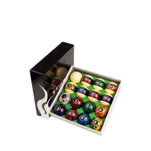 Dreamy Colorful Billiard Balls 16 Pc Resin Set Standard Size For American Pool Games - Product Image 5