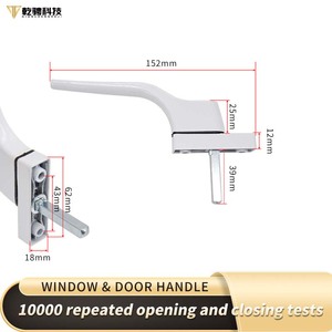 Bền Chống Ăn Mòn Phổ Nhôm Hợp Kim Cửa Sổ Tay Quay Xử Lý Hiện Đại Trục Vuông Cho Phòng Ngủ Cửa Sổ Mái Hiên - Product Image 5