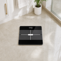 Balance connectée intelligente Bluetooth haute précision avec affichage LED et connectivité application smartphone
