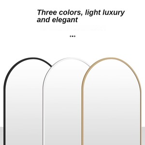 Art <strong>Deco</strong> Full-Length Arch-Shaped Home Hanging <strong>Mirror</strong> for Bathroom or Living Room Thick Glass with Metal Frame for Hotels - Product Image 3