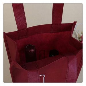 Sac cadeau pour vin, sac d'emballage pour une seule bouteille de vin, sac non tissé laminé, logo imprimable, respectueux de l'environnement - Product Image 5