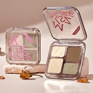 Original MINSHZEE mate luminoso nariz sombra disco crema resaltar brillo cuatro colores maquillaje venta al por mayor contorno paleta mate - Product Image 4