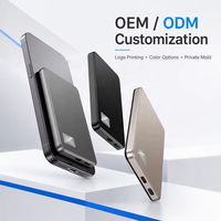 QSF Pengisian Daya Cepat Logo Kustom Power Bank Magnetik 5000mah Pengisi Daya Ponsel 15w Ultra Tipis Powerbank Nirkabel Paket Baterai Portabel