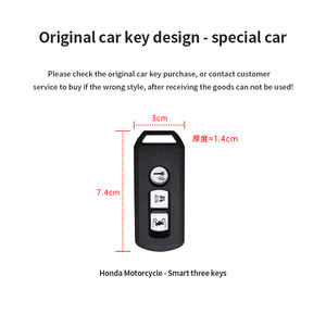 Funda para llave para Honda 125 150 SH125 <span class=keywords><strong>SH300</strong></span> 2016 2017 2018 2019 2020 Super Cub 125 motocicleta <span class=keywords><strong>Scooter</strong></span> 3 botones llavero inteligente - Product Image 2