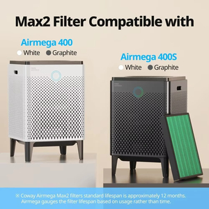מסנן אוויר coways rimga 400/400s ערכת מסנן, מקסימום 2 ירוק hepa אמיתי מסנן פחם פעיל, AP-2015-FP - Product Image 4