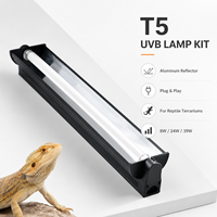 Lampe pour reptiles 8W T5 10.0 UVB 10.0, haute puissance, compacte, lumière UVA UVB pour dragons barbus, tortues, serpents, reptiles tropicaux et du désert