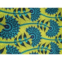 Tissu Ankara en polyester pour robe, imprimé wax africain, design 2025