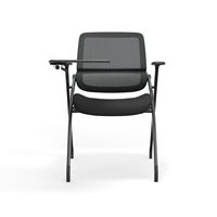 Chaise de formation empilable avec tablette d'écriture, fabrication OEM/ODM, chaise de conférence en maille durable pour la formation et les séminaires d'entreprise