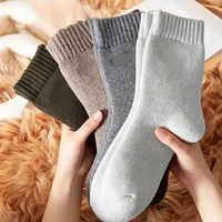 Chaussettes d'hiver chaudes en laine doublées polaire, épaisses et confortables pour le quotidien