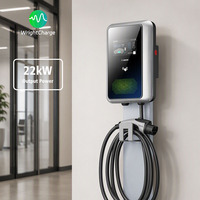 Estación de Carga para Vehículos Eléctricos en Estacionamientos Subterráneos, Wallbox Nivel 2, Cargador Inteligente para el Hogar, RFID, OCPP, 7KW, 22KW, Control por WiFi y Aplicación, IP65, WrightCharge
