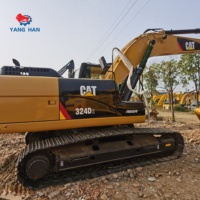 Excavatrice sur chenilles hydraulique CAT 324D d'occasion, faible nombre d'heures de travail, bon état, pelleuse d'occasion à vendre