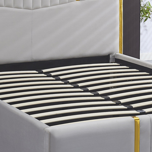 Cama King Size de Diseño Europeo con Tapizado Suave, Estructura Grande de Tela con Almacenamiento, Juego de Dormitorio para Hotel, Venta Caliente - Product Image 5