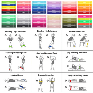 Resistance Loop <b>Bands</b> for Exercise Elastic <b>Workout</b> <b>Bands</b> Latex Mini <b>Bands</b> for Glutes Legs & Arms Fitness Training - Product Image 2