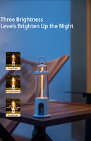 Lanterne de camping LED portable, lumière d'ambiance respirante rechargeable pour le camping, le pique-nique, la randonnée et la lumière d'urgence nocturne