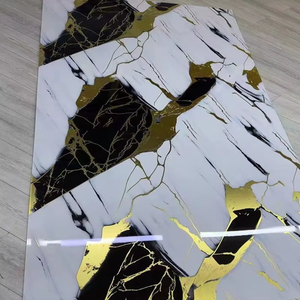 Panneau PVC effet marbre grand format, brillant, à épaisseur réglable, motif personnalisé Y Board, pour fond de télévision - Product Image 1