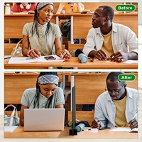 Cloison de bureau acoustique 24 x 24 pouces, autoportante, en feutre, pour la confidentialité du bureau, panneau de séparation pour réduire le bruit et les distractions visuelles