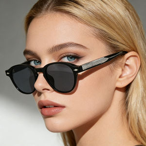 Kacamata Hitam Unisex Bahan CP Tren Retro <span class=keywords><strong>2026</strong></span>, Logo Kustom, Vintage Klasik Persegi, Kacamata Pria Berkualitas Tinggi - Product Image 1