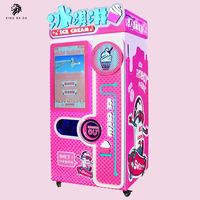 Camion de crème glacée en crêpe à vendre, vente automatique, Machine commerciale de crème glacée douce et économique