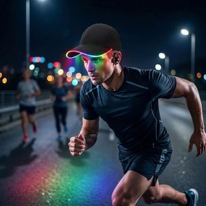 Promotion Fashion Cotton LED Baseball Cap with logo for Concert World Football Sport Fans Night Running Light <b>Hat</b> for Party Club - Product Image 3