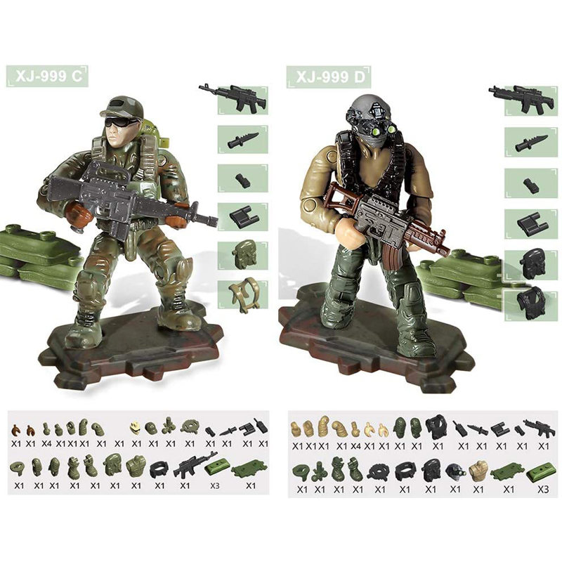 特殊部隊陸軍戦闘SWAT兵士2インチミニアクションフィギュア