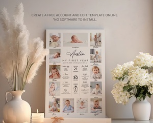 <span class=keywords><strong>Un</strong></span> poster <span class=keywords><strong>decorativo</strong></span> per la prima festa di compleanno del bambino, perfetto da esporre nelle camerette dei bambini come <span class=keywords><strong>un</strong></span> ricordo prezioso - Product Image 4