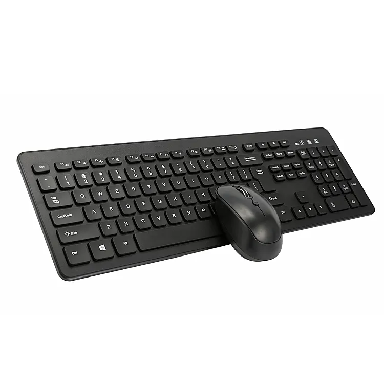 2.4G wireless keyboard mouse combos 108 key Ultra Thin membrane keyboard wireless mouse Multifunction keyboard