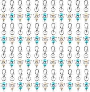 Llaveros <span class=keywords><strong>de</strong></span> ángel con perlas, recuerdos <span class=keywords><strong>de</strong></span> bautizo, detalles para invitados, llavero para niña, niño, baby shower, boda - Product Image 1