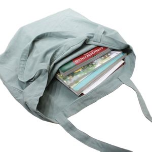 Sac fourre-tout Morandi de haute qualité, réutilisable et recyclable, en toile de couleur unie avec motif personnalisé - Product Image 5