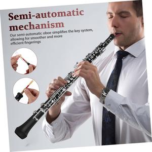 <span class=keywords><strong>Oboe</strong></span> <span class=keywords><strong>de</strong></span> 22 llaves en Do, semiautomático, con llaves plateadas niqueladas, para interpretación, nivel principiante, examen, <span class=keywords><strong>instrumento</strong></span> <span class=keywords><strong>de</strong></span> <span class=keywords><strong>viento</strong></span> <span class=keywords><strong>de</strong></span> madera, color negro. - Product Image 2