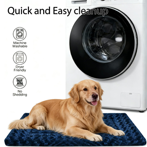 Hot Selling Luxury Rectangular Pet Mattress Non-Slip Bottom <b>Plush</b> Fabric Quilted Soft and Comfortable for Dogs and <b>Cats</b> - Product Image 3