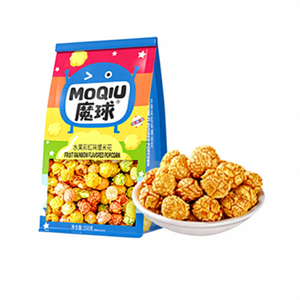 Popcorn de haute qualité aux matières premières de qualité supérieure, saveur crème caramel arc-en-ciel fruité, sac de 150g, popcorn familial pour les loisirs - Product Image 1