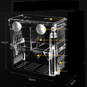 Duurzame aquarium kweekincubator, transparant acryl, milieuvriendelijk plastic, rechthoekige broedbak voor visjongen, isolatiebox voor vissen - Product Image 5