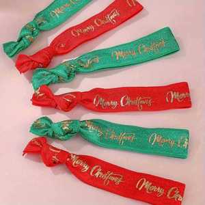 Bracelet personnalisable en polyester Joyeux Noël pour adolescents et adultes – Cadeaux de fête festifs pour les célébrations et événements de fin d'année - Product Image 3