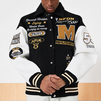 Blouson de baseball personnalisé en chenille brodé, épais et chaud, style Letterman, pour la remise des diplômes scolaires, vente en gros directe usine