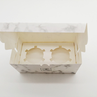 Boîtes à cupcakes et à tartes aux œufs biodégradables en papier couché de qualité supérieure, auto-établissantes, avec gaufrage, dorure à chaud et revêtement UV, personnalisables, vente en gros usine